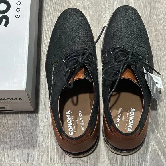 NEW Men’s Sonoma Ortholite Eco Cushion Footbed Blackmesh Trace Shoes Size 12 - Picture 3 of 8